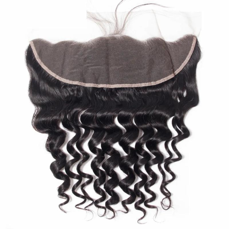 Hair Extensions | Loose Deep Wave Human Hair 13X4 Transparent Lace Frontals Closures Pre Plucked Natural Hairline Hair Extensions Hair Extensions