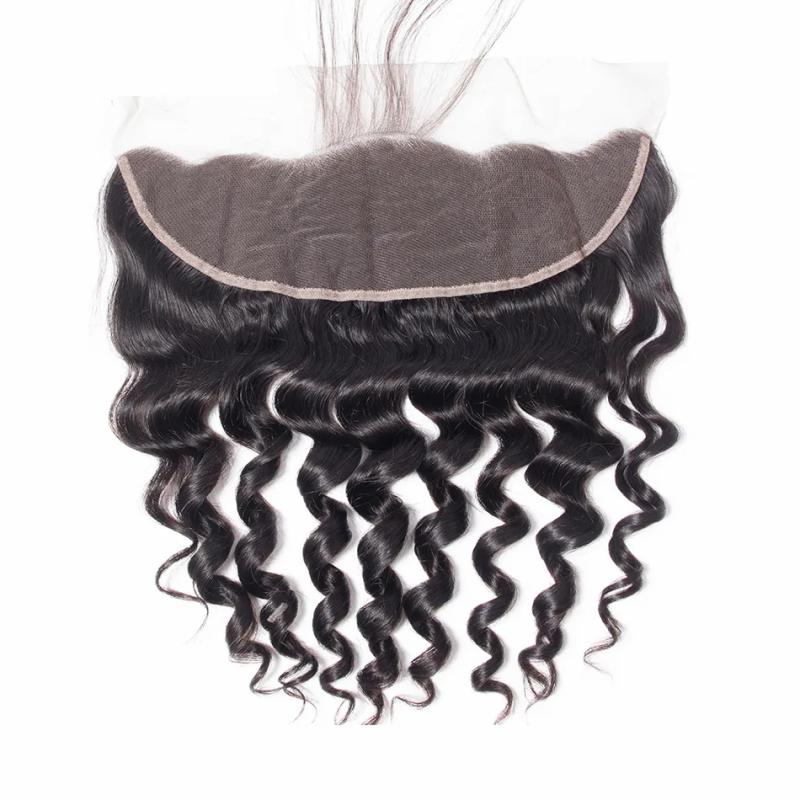 Hair Extensions | Loose Deep Wave Human Hair 13X4 Transparent Lace Frontals Closures Pre Plucked Natural Hairline Hair Extensions Hair Extensions