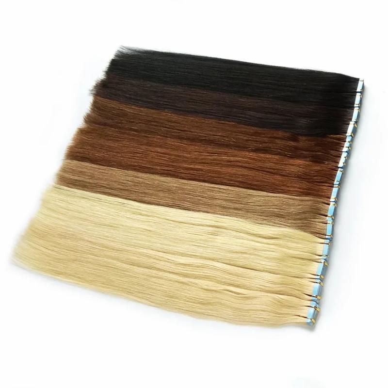 Hair Extensions | Tape In Hair Extensions Skin Weft Tape Remy Hair Extensions 20Pieces 50G 10 Colors Optional Blue Double-Sided Tape Wholesale Cheap Hair Extensions Hair Extensions