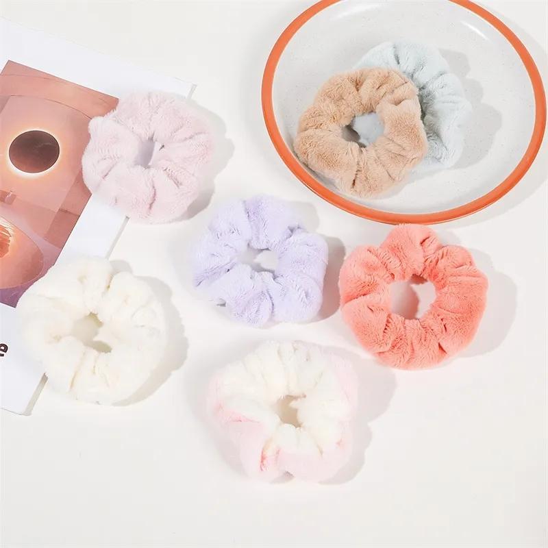 Hair Accessories & Tools | Warm Soft Hair Scrunchies Furry Elastic Hairband Women Girls Ponytail Holder Hairs Rubber Band Ties Hair Accessories Hair Accessories & Tools Hair Accessories & Tools