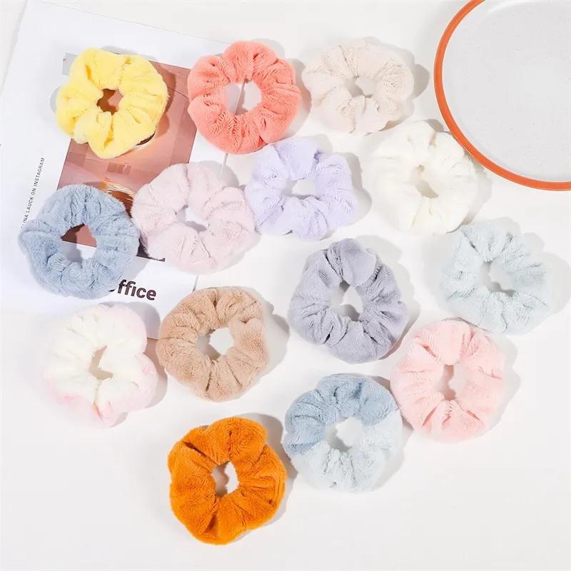 Hair Accessories & Tools | Warm Soft Hair Scrunchies Furry Elastic Hairband Women Girls Ponytail Holder Hairs Rubber Band Ties Hair Accessories Hair Accessories & Tools Hair Accessories & Tools