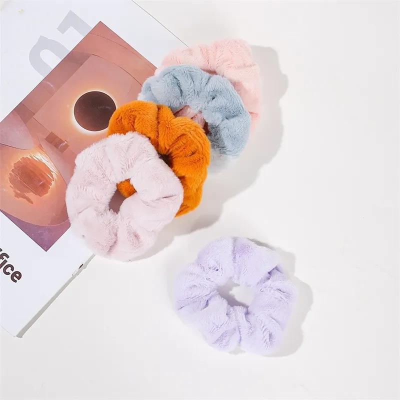 Hair Accessories & Tools | Warm Soft Hair Scrunchies Furry Elastic Hairband Women Girls Ponytail Holder Hairs Rubber Band Ties Hair Accessories Hair Accessories & Tools Hair Accessories & Tools