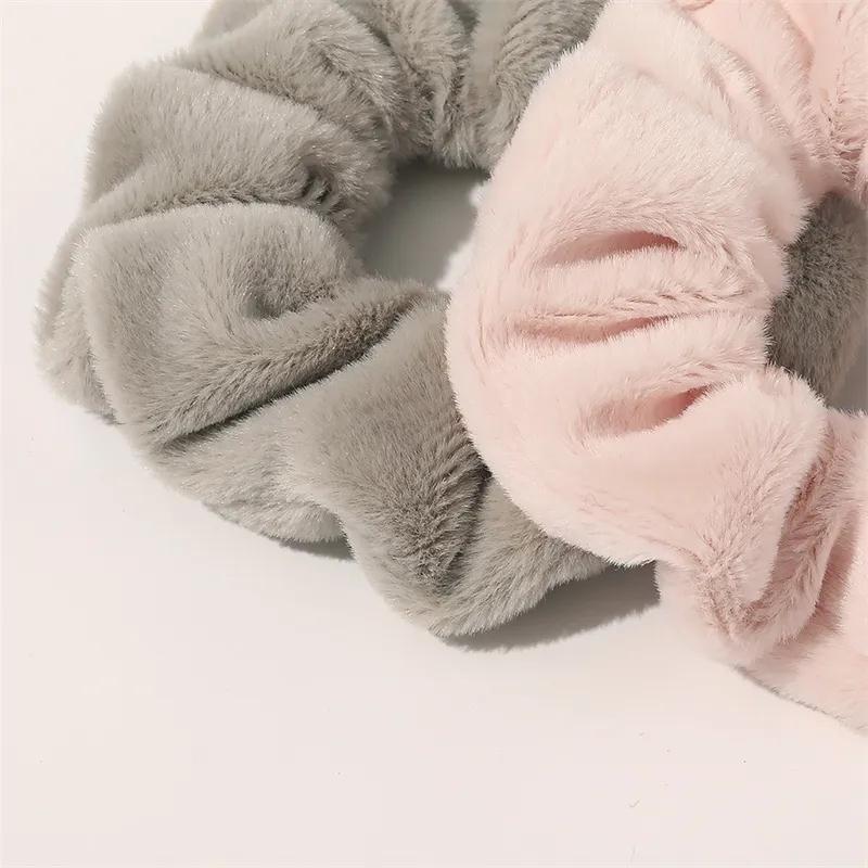 Hair Accessories & Tools | Warm Soft Hair Scrunchies Furry Elastic Hairband Women Girls Ponytail Holder Hairs Rubber Band Ties Hair Accessories Hair Accessories & Tools Hair Accessories & Tools