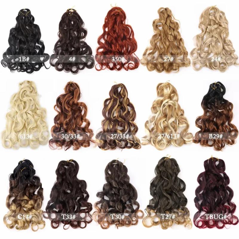 Remy Hair & Virgin Hair | Human Hair Bulks French Curly Crochet Braiding Hair Synthetic Loose Wave Ombre Braids Hair For Women Spiral Curls Pre Stretched Hair Extensions 231010 Remy Hair & Virgin Hair Remy Hair & Virgin Hair