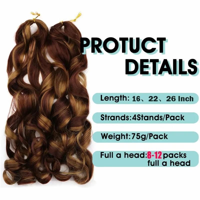 Remy Hair & Virgin Hair | Human Hair Bulks French Curly Crochet Braiding Hair Synthetic Loose Wave Ombre Braids Hair For Women Spiral Curls Pre Stretched Hair Extensions 231010 Remy Hair & Virgin Hair Remy Hair & Virgin Hair